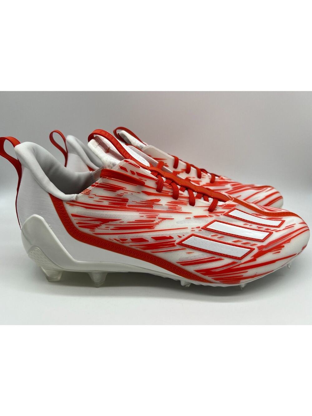 Adidas Adizero Football Cleats Orange White HP8748 Men's Size 12.5 NEW